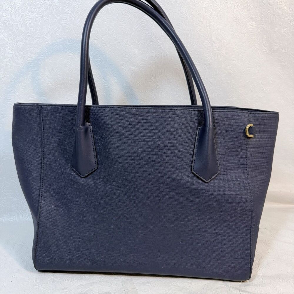 Dagne Dover Signature Navy Tote READ DAMAGE - Picture 4 of 16